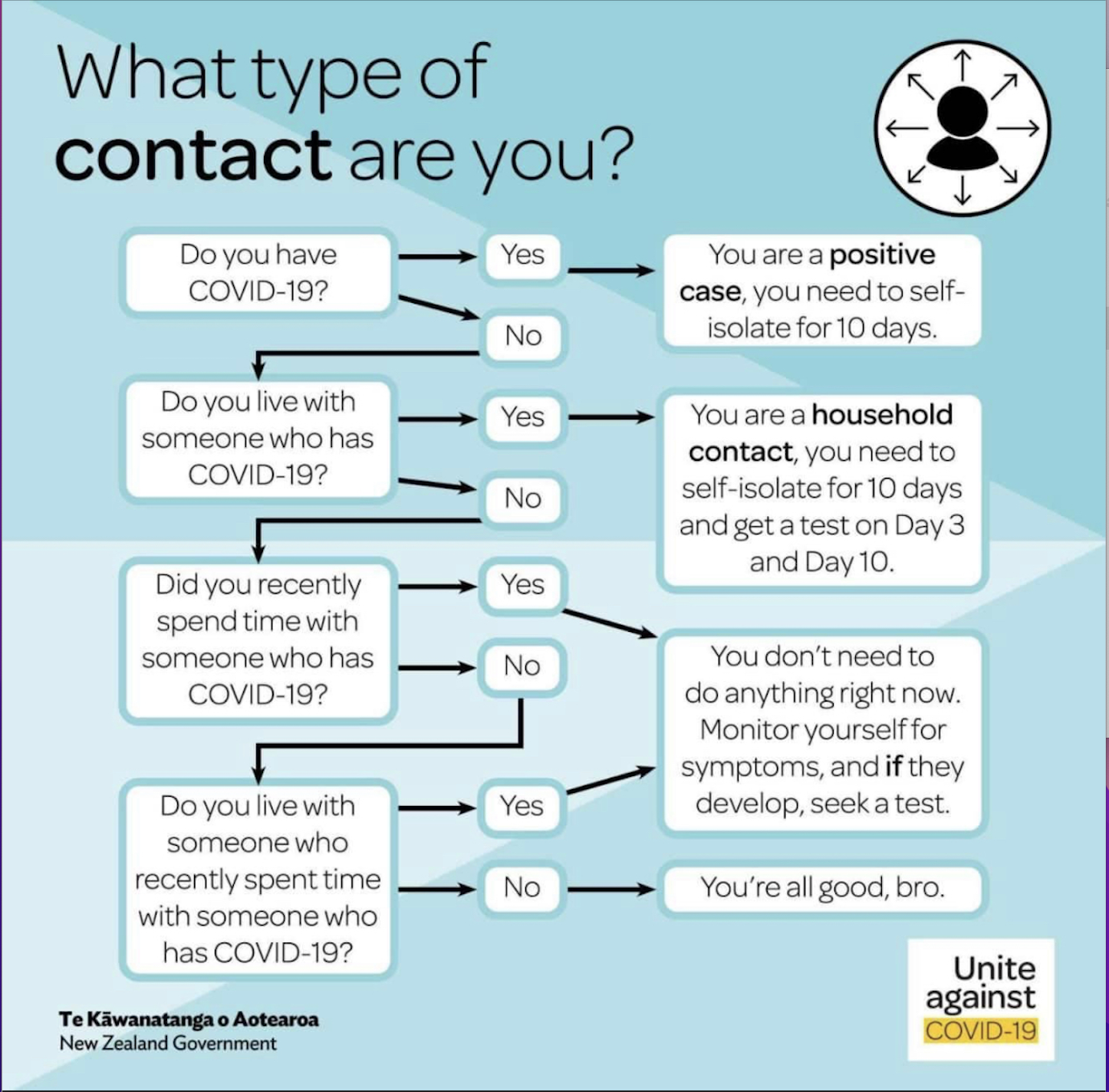 covid flow chart
